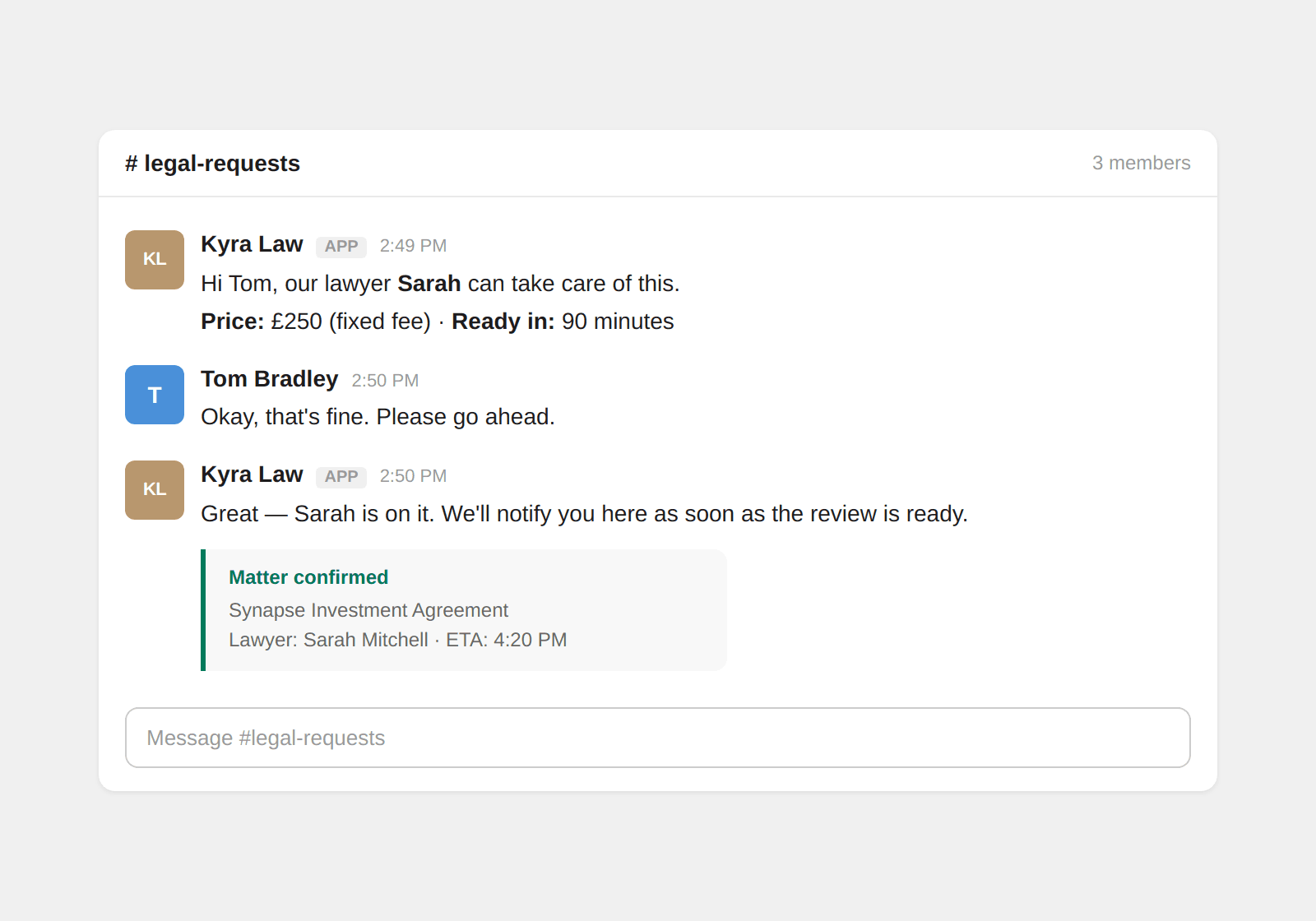 Work begins with confirmation